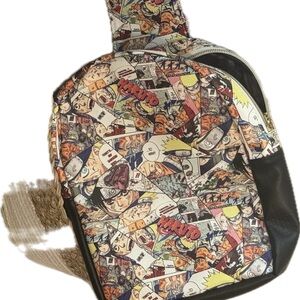 Naruto Graphic Sling Bag for Men - Multicolor